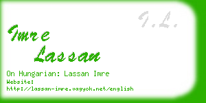 imre lassan business card